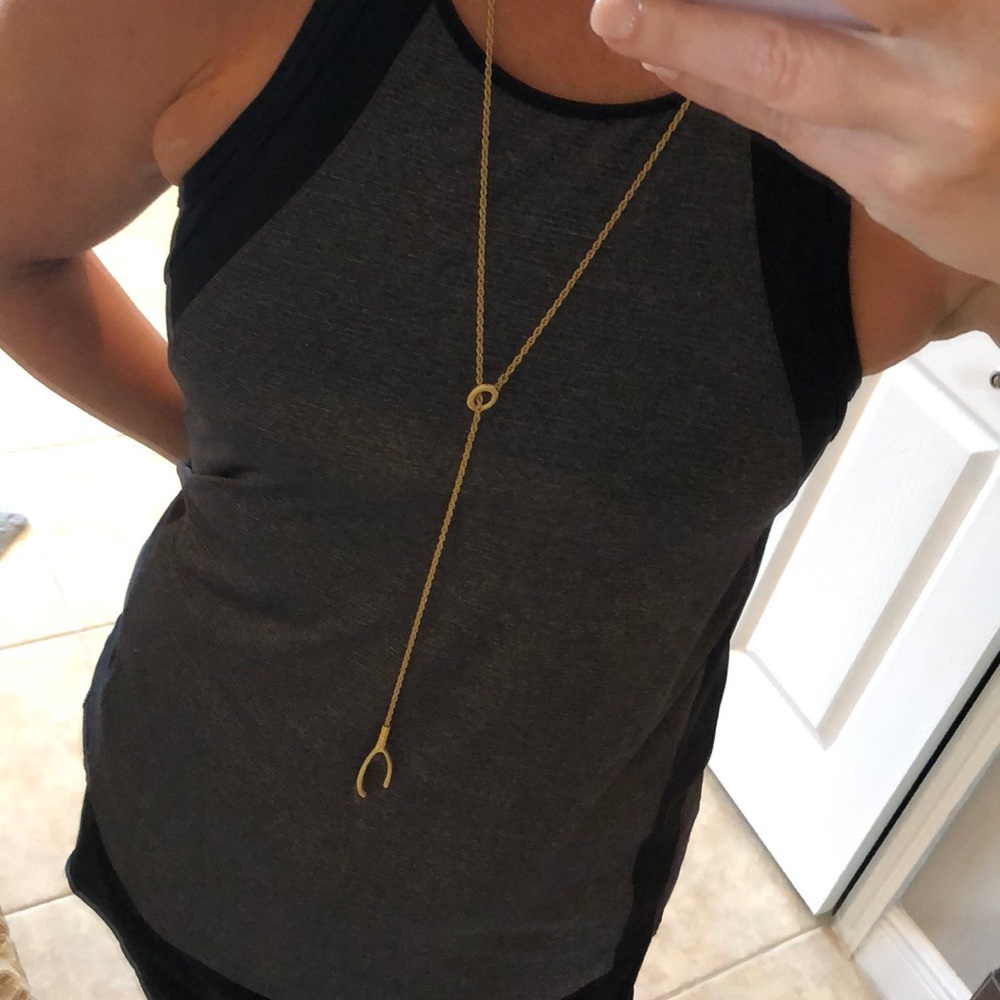 EUC. Madewell Wishbone Lariat Necklace.